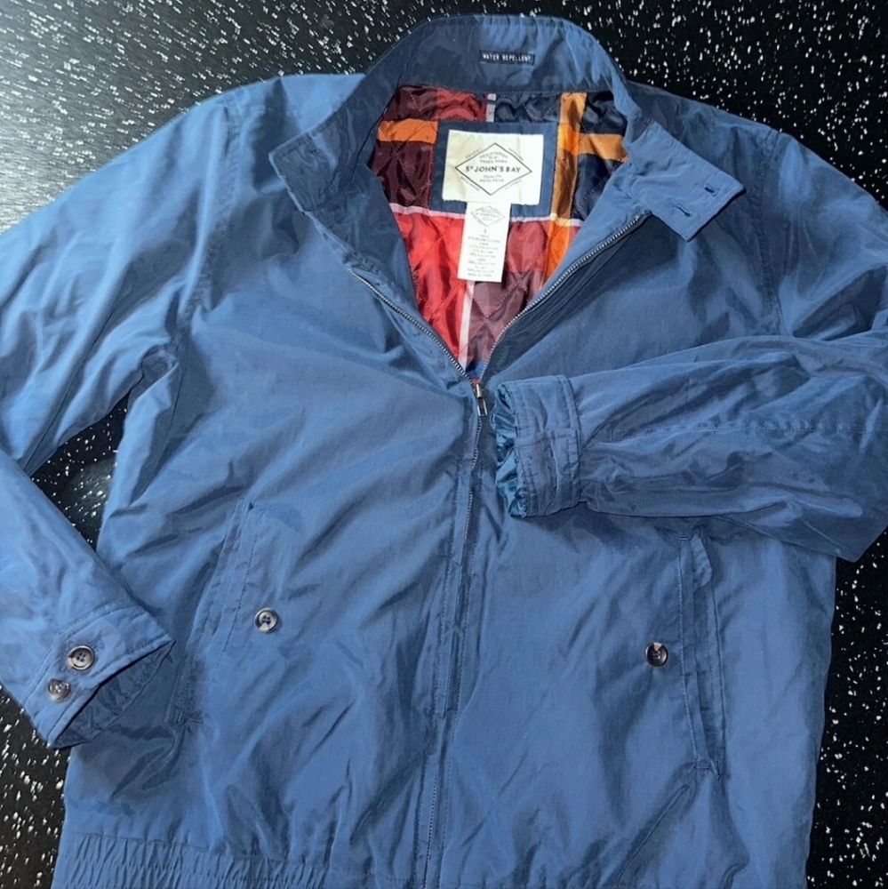 St. John's Bay Blue Windbreaker water repellent Size XXL